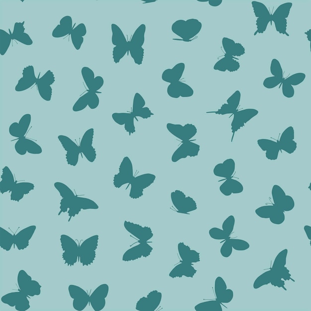 Butterfly vector seamless summer pattern