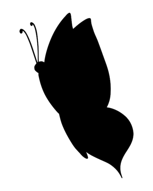 Vector butterfly winged insect silhouette