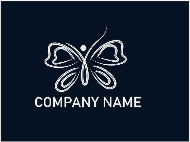 Butterfly wings logo design template