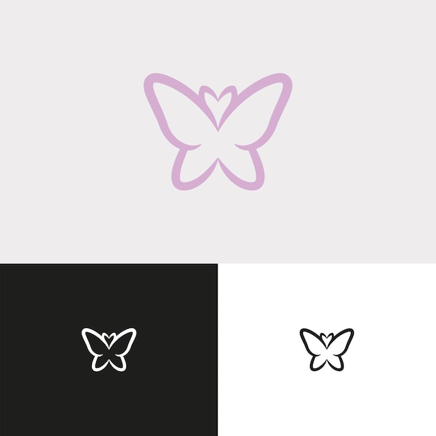 butterfly with letter B logo vector