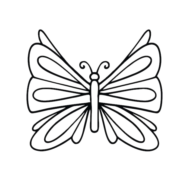 Premium Vector | A butterfly with a long tail and a long tail.