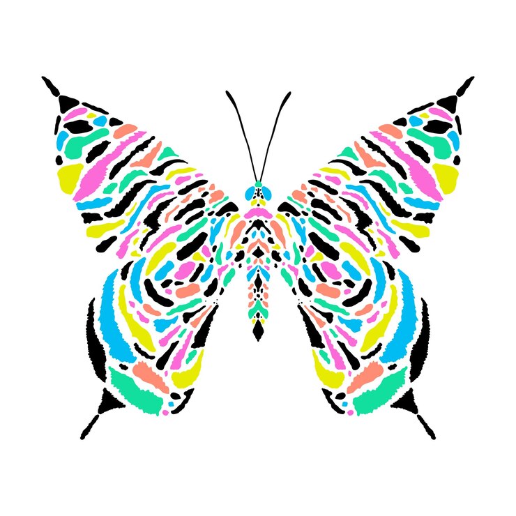 Vector ⁇  배경 에 호랑이 인쇄 를 한 나비