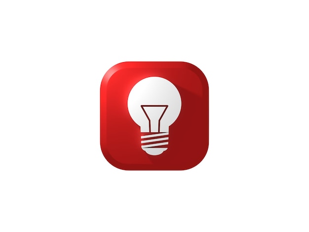 Кнопка 3d icon bulb идея