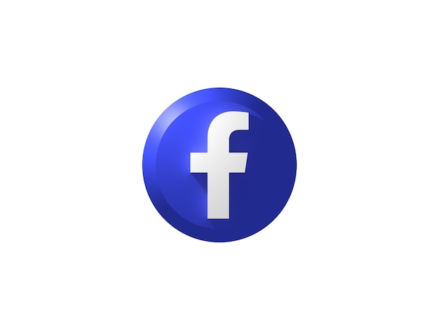 Кнопка 3d icon facebook meta logo