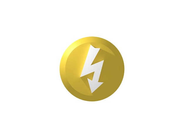 Button 3D Icon High Voltage