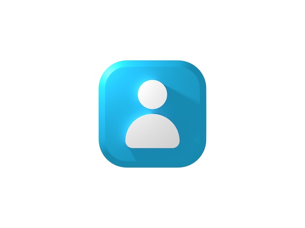 Button 3D Icon Human