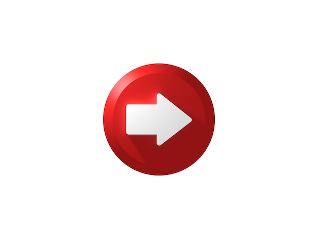 Button 3d icon right pointer logo