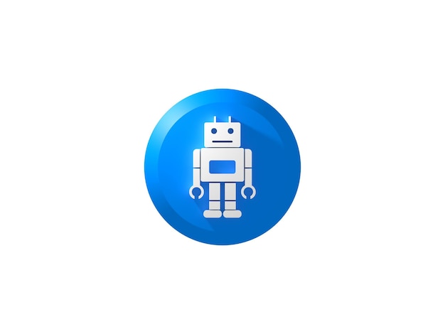 Button 3D Icon Robot