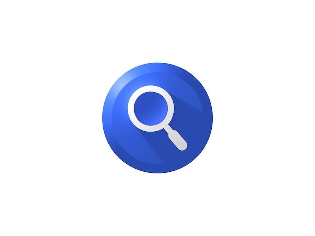 Button 3d icon search