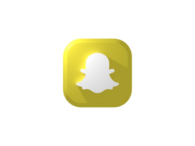 Button 3D Icon Snapchat