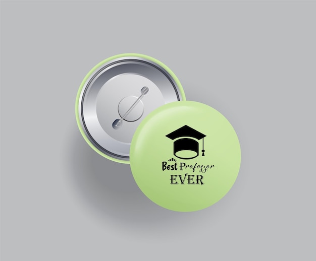 button badge or pinback design with Vector