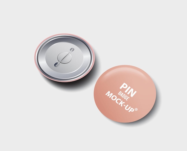 Vector button badge or pinback design with vector