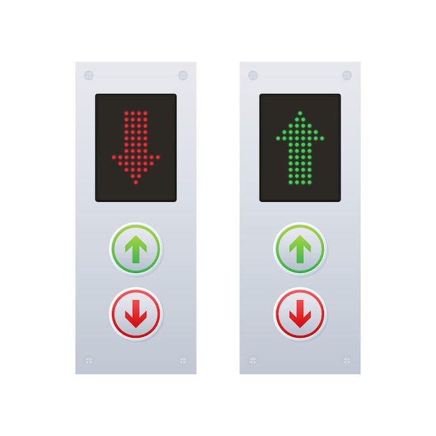 Button call elevator lift finger on the button vector stock illustration