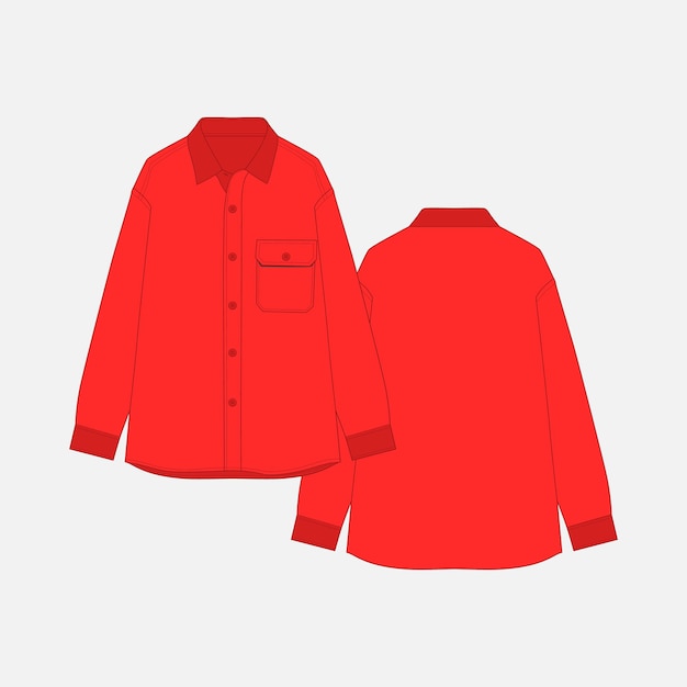 Vector button down long shirtvector image and illustration