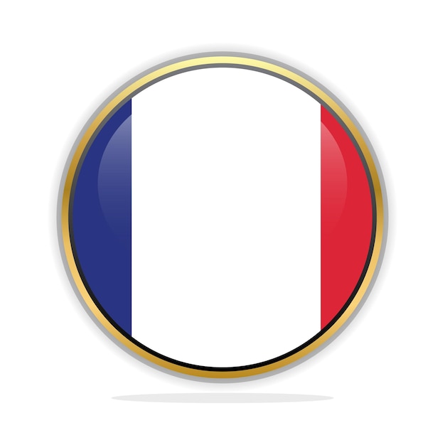 Vector button flag design template france