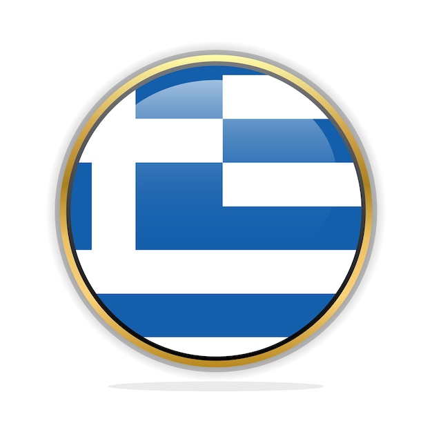 Button flag design template greece