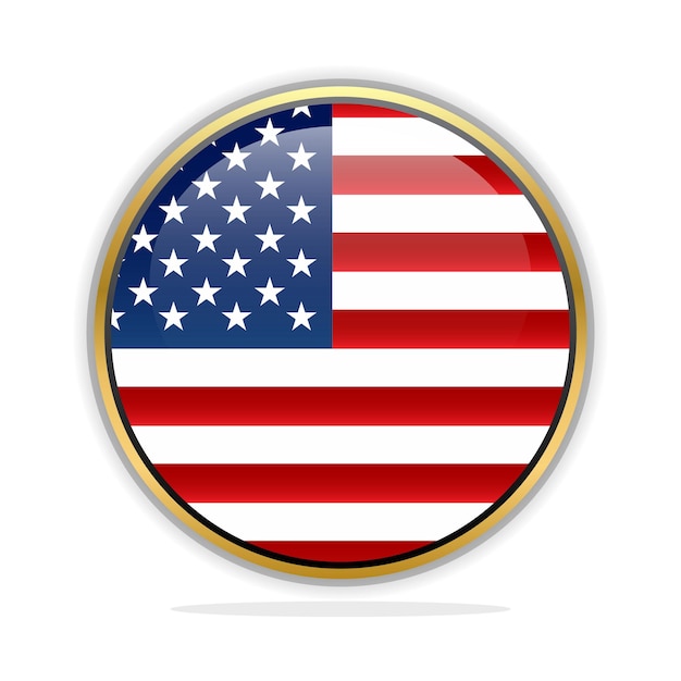 Button Flag Design Template United States of America