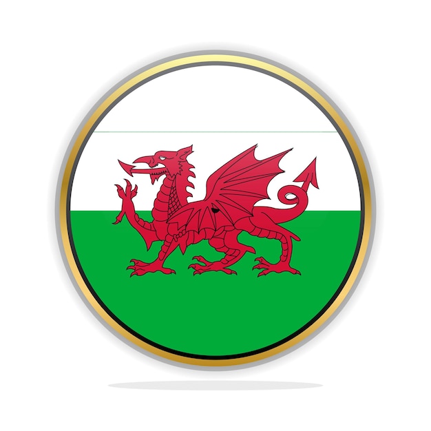 Button Flag Design Template Wales