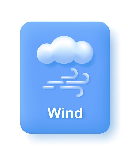 Button or icon for weather mobile app or website Snow weather forecast Cloud and snowflakes 3d