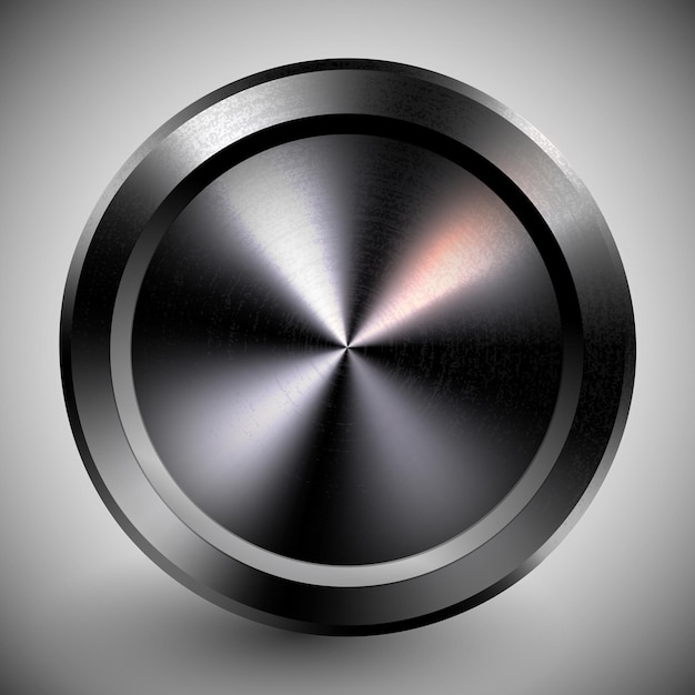 ボタン金属テンプレート反射鋼ツール金属技術オブジェクト銀複合表面
