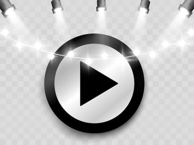 Кнопка. Кнопка воспроизведения. Проиграть видео.