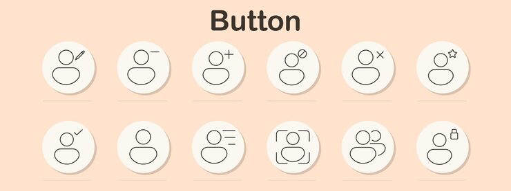 Vector 按设置图标 用户配置文件操作添加用户删除用户编辑配置文件用户界面图标 新型风格账户管理