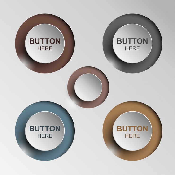 वेक्टर button sleek brown for web design