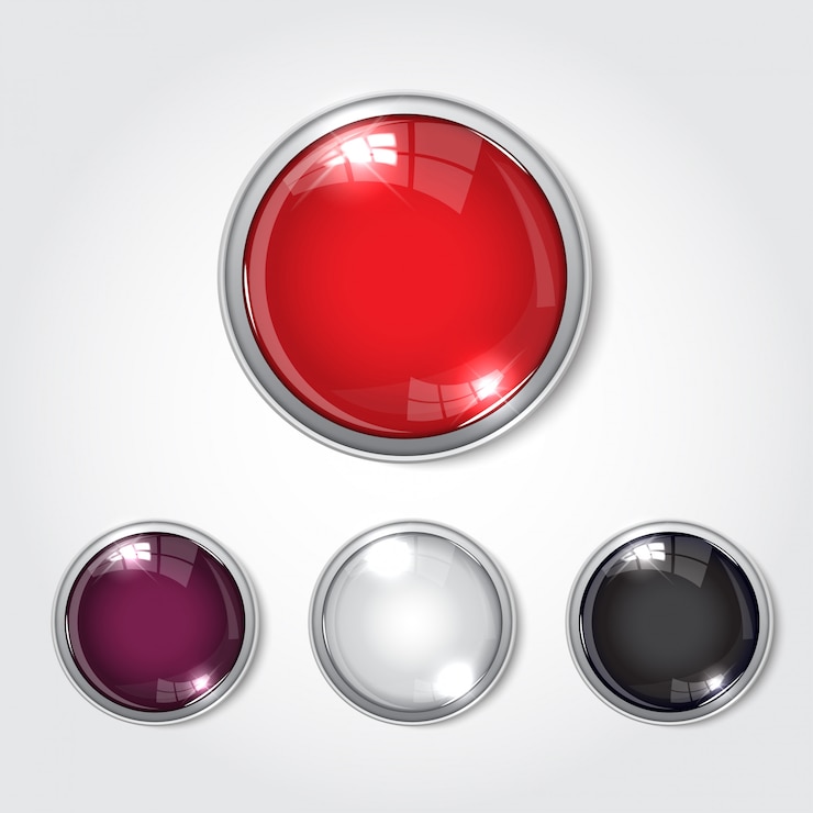 Vector button web color glossy