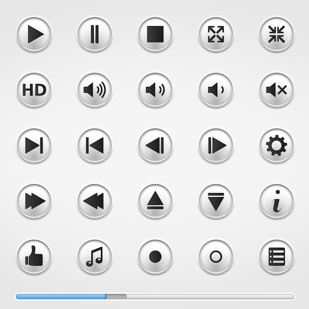 Buttons for Media Player