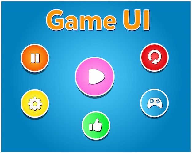 Buttons for mobile games detail ui