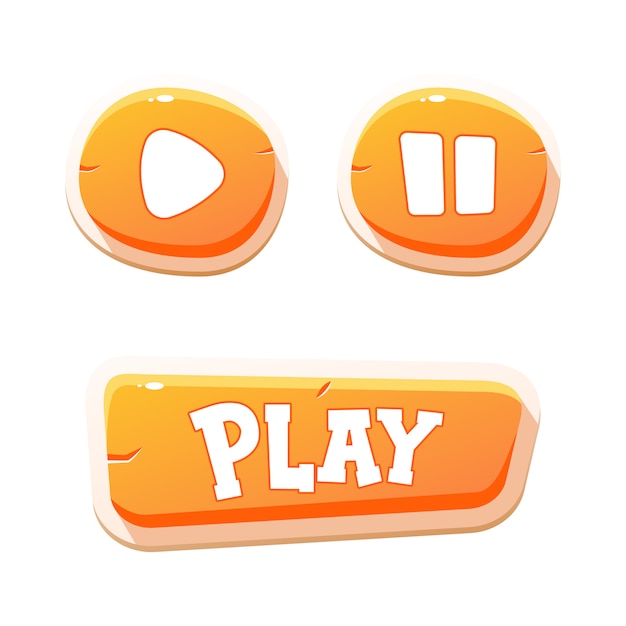 Buttons for mobile games. ui game design.