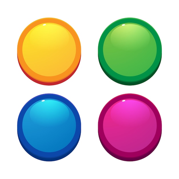 Vector buttons for mobile gamesui game design