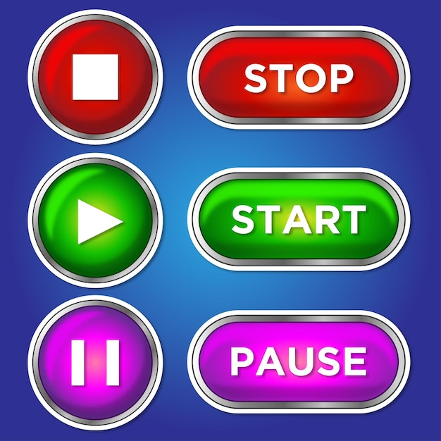 Vector buttons for the video player