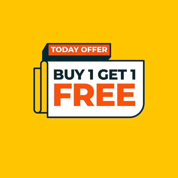 Buy 1 get 1 free sale banner template