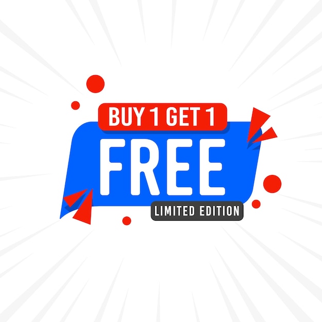 Vector buy 1 get 1 free sale banner template