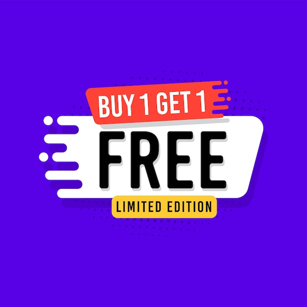 Vector buy 1 get 1 free sale banner template