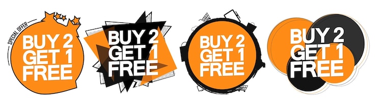 Vector buy 2 get 1 free offer