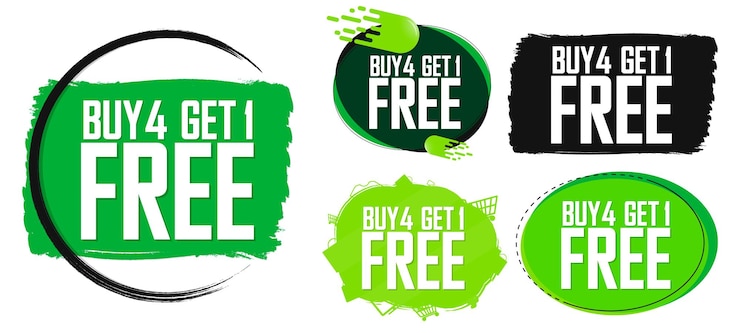 Vector buy 4 get 1 free - special offer and discount
