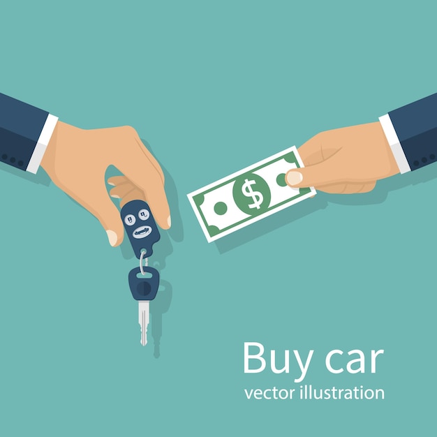 Vector buy car concept