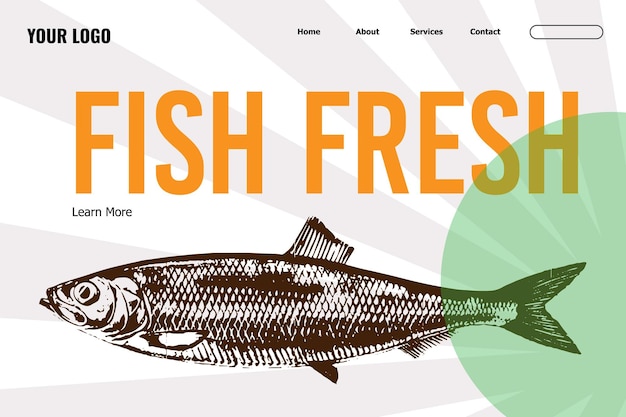 Buy Fish online in shop fresh and frozen fish delivery and order in store on website with information of product Dieting and nutrition meal and nourishment Monochrome vector in flat style