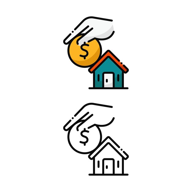 Buy home icon design in two variation color