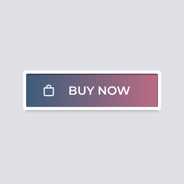 Vector buy now button rectangle website design element