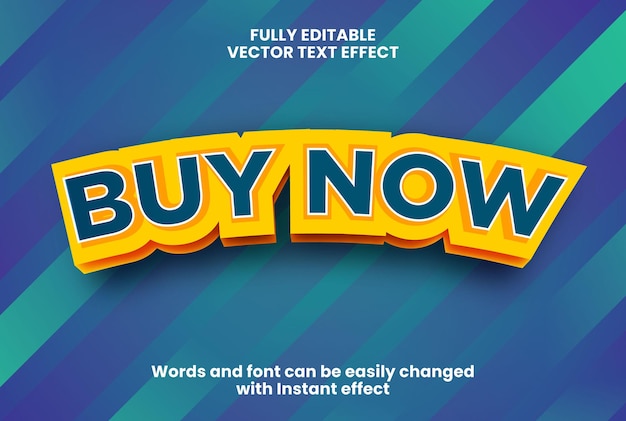 Buy now editable text effect style