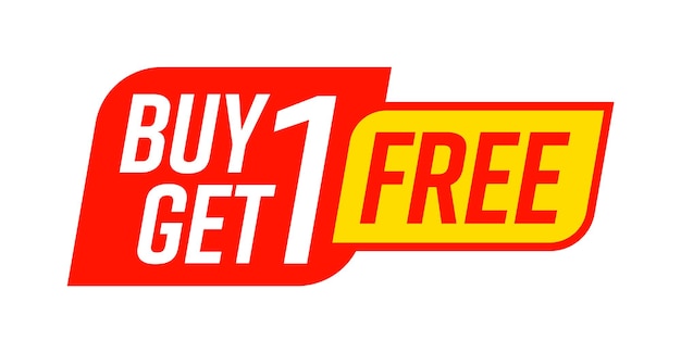 Buy one get one free bogo template promo shop sign sale tag