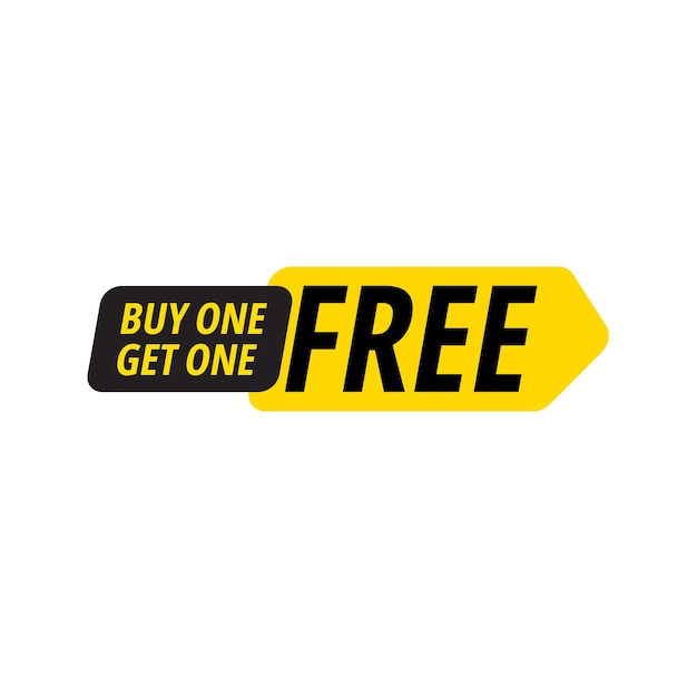 Buy one get one free bogof template voucher or coupon set Special shop store discount tag sticker