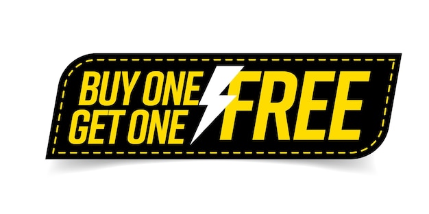 Buy one get one free sale event promo sticker