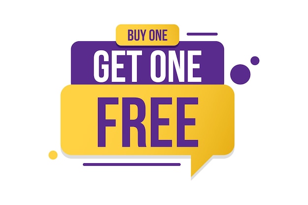 Vector buy one get one free sales promotion banner