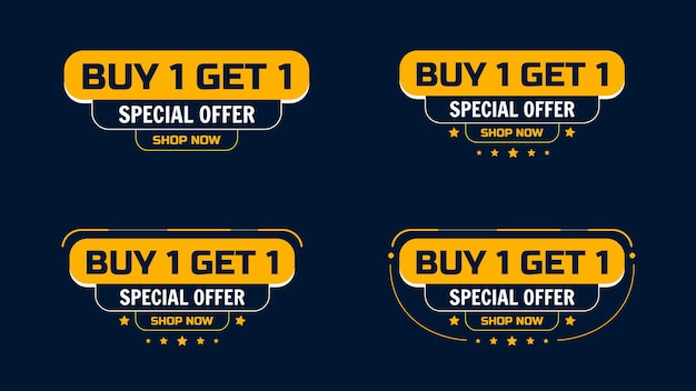 Buy one get one special offer free sale banner design