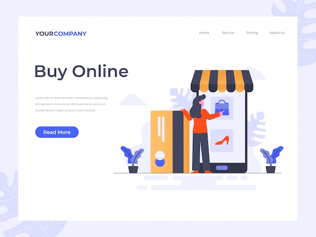 Buy online landing page