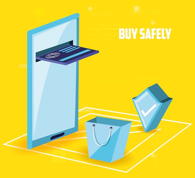 Buy safely online with smartphone